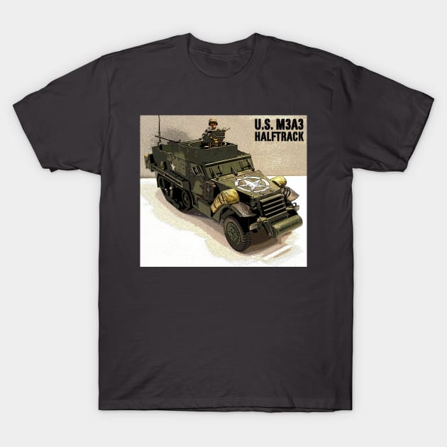 U.S. M3A3 Halftrack (Right Side) T-Shirt by Busybob